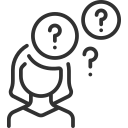 Person with questions icon