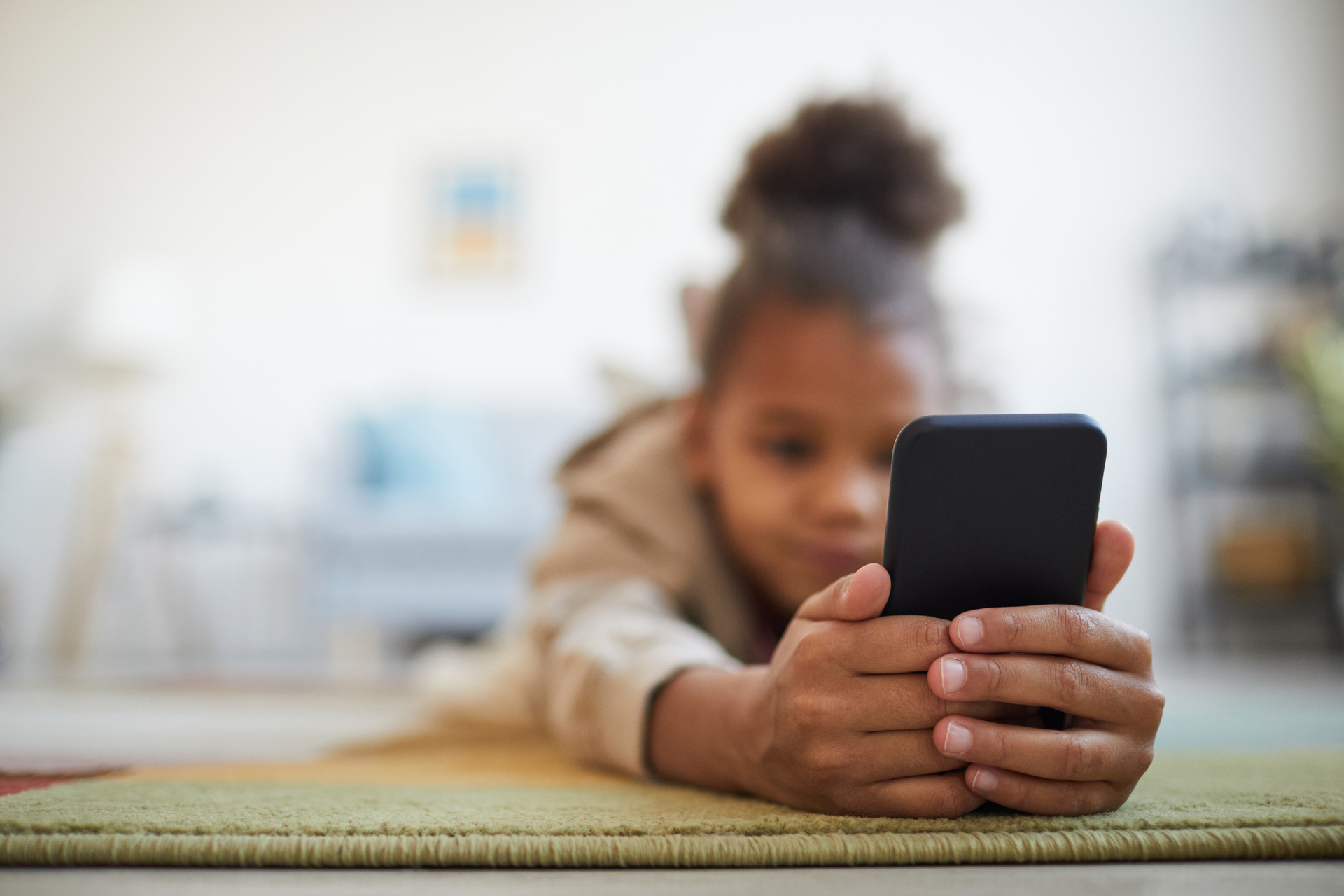 A child using a phone